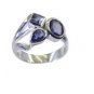 graceful Iolite 925 Sterling Silver Blue Ring jewellery L-1in US 5,6,7,8