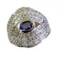 graceful Iolite 925 Sterling Silver Blue Ring jewellery L-1in US 5,6,7,8