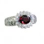 grand Garnet 925 Sterling Silver Red Ring wholesale L-1in US 5,6,7,8