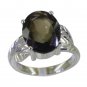 tantalizing Smoky Quartz 925 Sterling Silver Brown Ring jaipur L-1in US 5,6,7,8