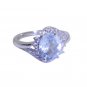nubile Blue Topaz  925 Sterling Silver Blue Ring jewelry L-1.5 US