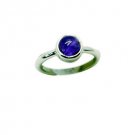 magnetic Amethyst Silver Purple Ring handmade  L-1in US 5,6,7,8