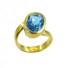 toothsome Blue Topaz Cz Gold Plated Blue Ring wholesale L-1in US 5,6,7,8