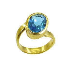 toothsome Blue Topaz Cz Gold Plated Blue Ring wholesale L-1in US 5,6,7,8