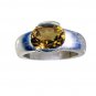 graceful Citrine Silver Yellow Ring india  L-1in US 5,6,7,8