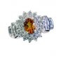 graceful Citrine Silver Yellow Ring india  L-1in US 5,6,7,8
