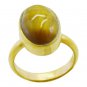 well-favoured Tiger Eye Gold Plated Brown Ring jewelry L-1in US 5,6,7,8