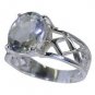 tempting Green Amethyst 925 sterling silver Green Ring india  L-1.2in US 5,6,7,8