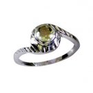 captivating Lemon Quartz Silver Yellow Ring supply L-1in US 5,6,7,8