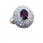 tantalizing Garnet Silver Red Ring gemstones L-1in US 5,6,7,8