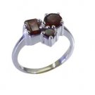 gorgeous Garnet 925 Sterling Silver Red Ring suppiler L-1in US 5,6,7,8