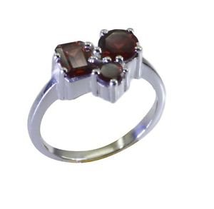 gorgeous Garnet 925 Sterling Silver Red Ring suppiler L-1in US 5,6,7,8