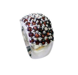 magnificent Garnet Silver Red Ring suppiler L-1in US 5,6,7,8