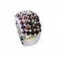 magnificent Garnet Silver Red Ring suppiler L-1in US 5,6,7,8
