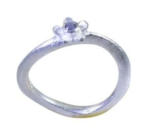 flashy Iolite 925 Sterling Silver Blue Ring wholesales L-1in US 5,6,7,8