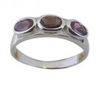 fascinating Garnet 925 Sterling Silver Red Ring suppiler L-1in US 5,6,7,8