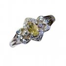 delightful Lemon Quartz Silver Yellow Ring india  L-1in US 5,6,7,8