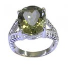 lovesome Green Amethyst 925 Sterling  Green Ring supply L-1in US 5,6,7,8