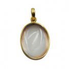 seemly Crystal Quartz Gold Plated White Pendant jewellery L-1 US