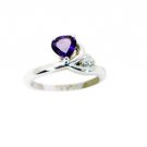 radiant Amethyst Silver Purple Ring india  L-1in US 5,6,7,8