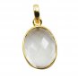 dainty Crystal Quartz Gold Plated White Pendant supplies L-1 US