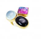 refined Multi Black onyx Copper Multi Ring jewelry L-1in US 5,6,7,8