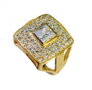 resplendent White CZ Copper White Ring wholesales L-1in US 5,6,7,8