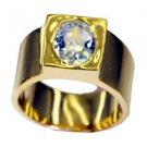 sightly White CZ Copper White Ring india  L-1in US 5,6,7,8