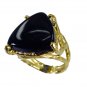 magnificent Black onyx Copper Black Ring wholesales L-1in US 5,6,7,8