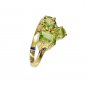 splendid Peridot Cz Copper Green Ring jewelry L-1in US 5,6,7,8
