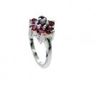 captivating Garnet Silver Red Ring wholesale L-1in US 5,6,7,8