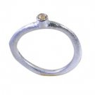beauteous Citrine 925 Sterling Silver Yellow Ring exporter L-1in US 5,6,7,8