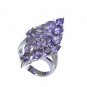 graceful Iolite Silver Blue Ring india  L-1in US 5,6,7,8