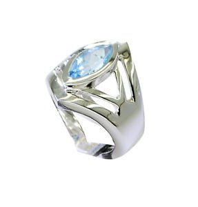 knockout Blue Topaz Silver Blue Ring supply L-1in US 5,6,7,8