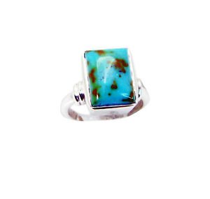 likely Turquoise Silver Turquoise Ring wholesale L-1in US 5,6,7,8