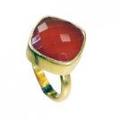 attractive Red onyx Copper Red Ring Designer L-1in US 5,6,7,8