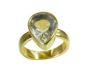 yummy Green Amethyst  Gold Plated Green Ring suppiler L-1in US 5,6,7,8