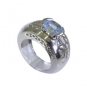 classy Blue Topaz Silver Blue Ring india  L-1in US 5,6,7,8