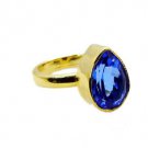 marvelous Tanzanite CZ Copper Blue Ring Designer L-1in US 5,6,7,8