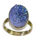sublime Druzy Gold Plated multi Ring india  L-1in US 5,6,7,8