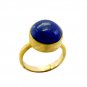 fetching Lapis Lazuli Gold Plated Blue Ring jewelry L-1in US 5,6,7,8