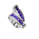seductive Amethyst Silver Purple Ring jaipur L-1in US 5,6,7,8