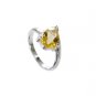 yummy Citrine Silver Yellow Ring suppiler L-1in US 5,6,7,8