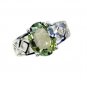 toothsome Green Amethyst Silver Green Ring jewelry L-1in US 5,6,7,8