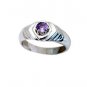 graceful Amethyst Silver Purple Ring wholesales L-1in US 5,6,7,8