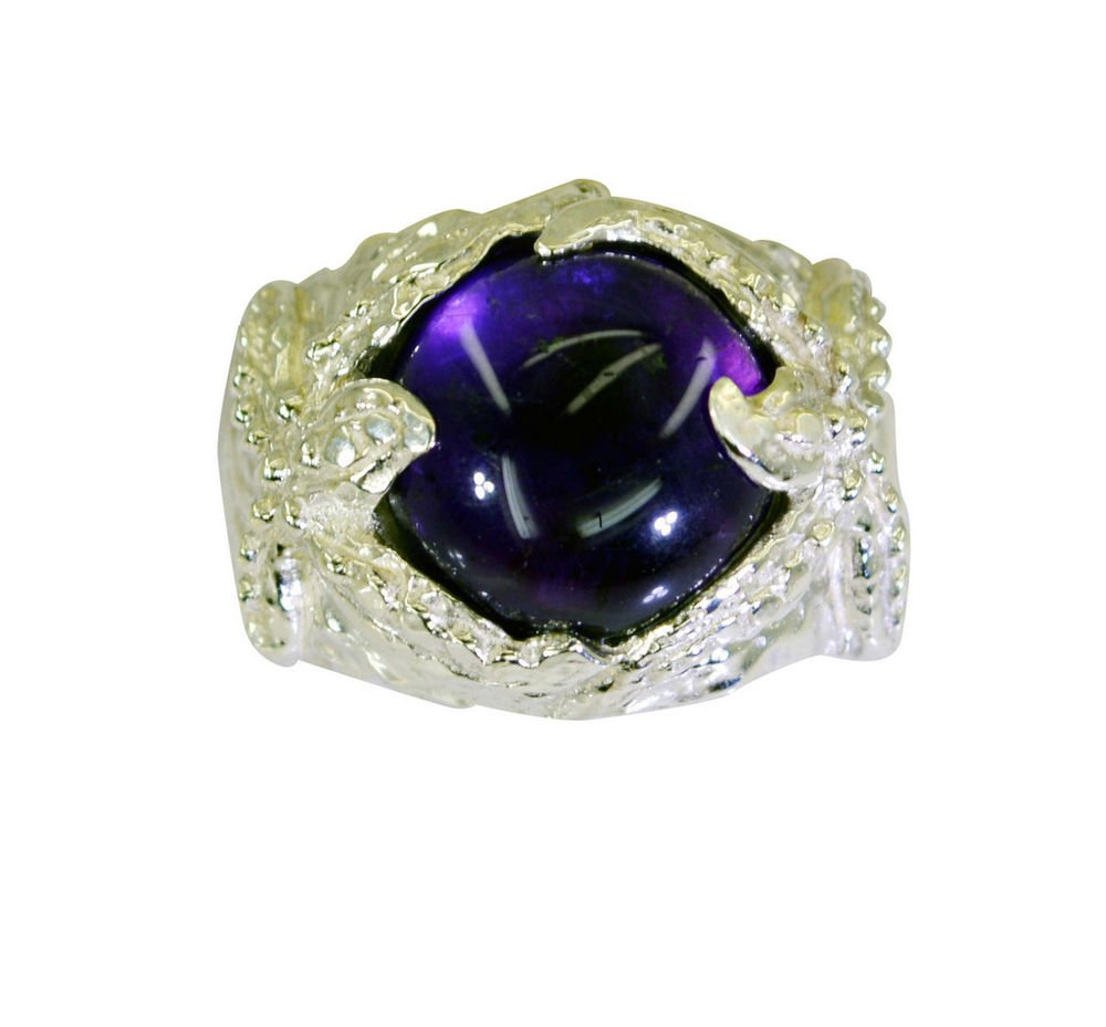ravishing Amethyst Silver Purple Ring jewellery L-1in US 5,6,7,8