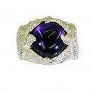 ravishing Amethyst Silver Purple Ring jewellery L-1in US 5,6,7,8