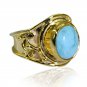 bonny Turquoise Copper Turquoise Ring wholesales L-1in US 5,6,7,8