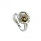splendid Smoky Quartz Silver Brown Ring jewelry L-1in US 5,6,7,8