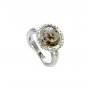 splendid Smoky Quartz Silver Brown Ring jewelry L-1in US 5,6,7,8